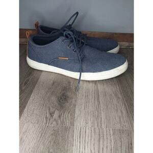 Invito Size 9 Canvas Blue With Leather Accent Shoes